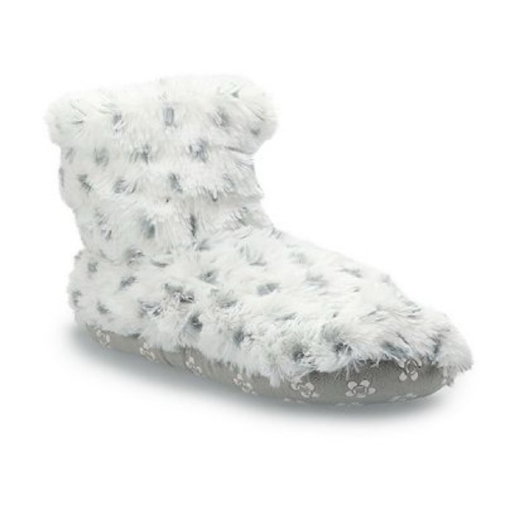 Warmies Slippers BNWOT Snow Leopard